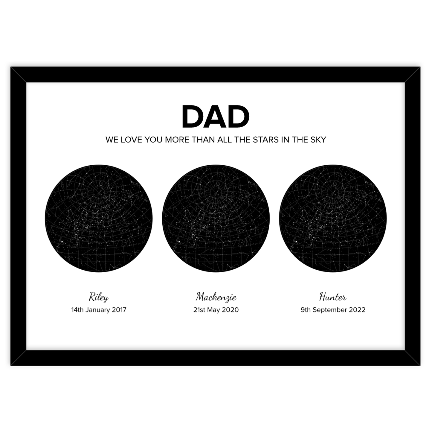 Custom Star and Street Map - Framed Prints