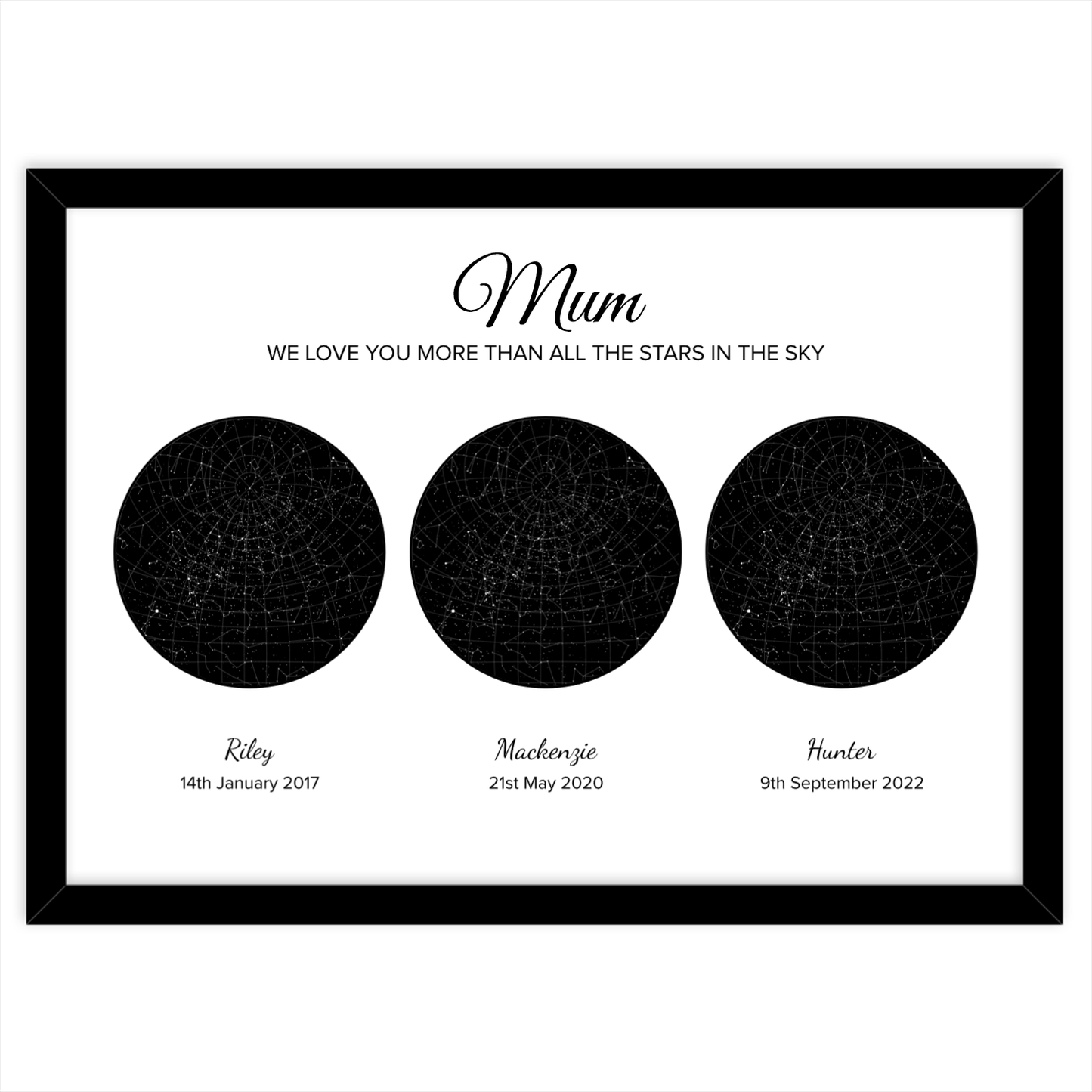 Custom Star and Street Map - Framed Prints