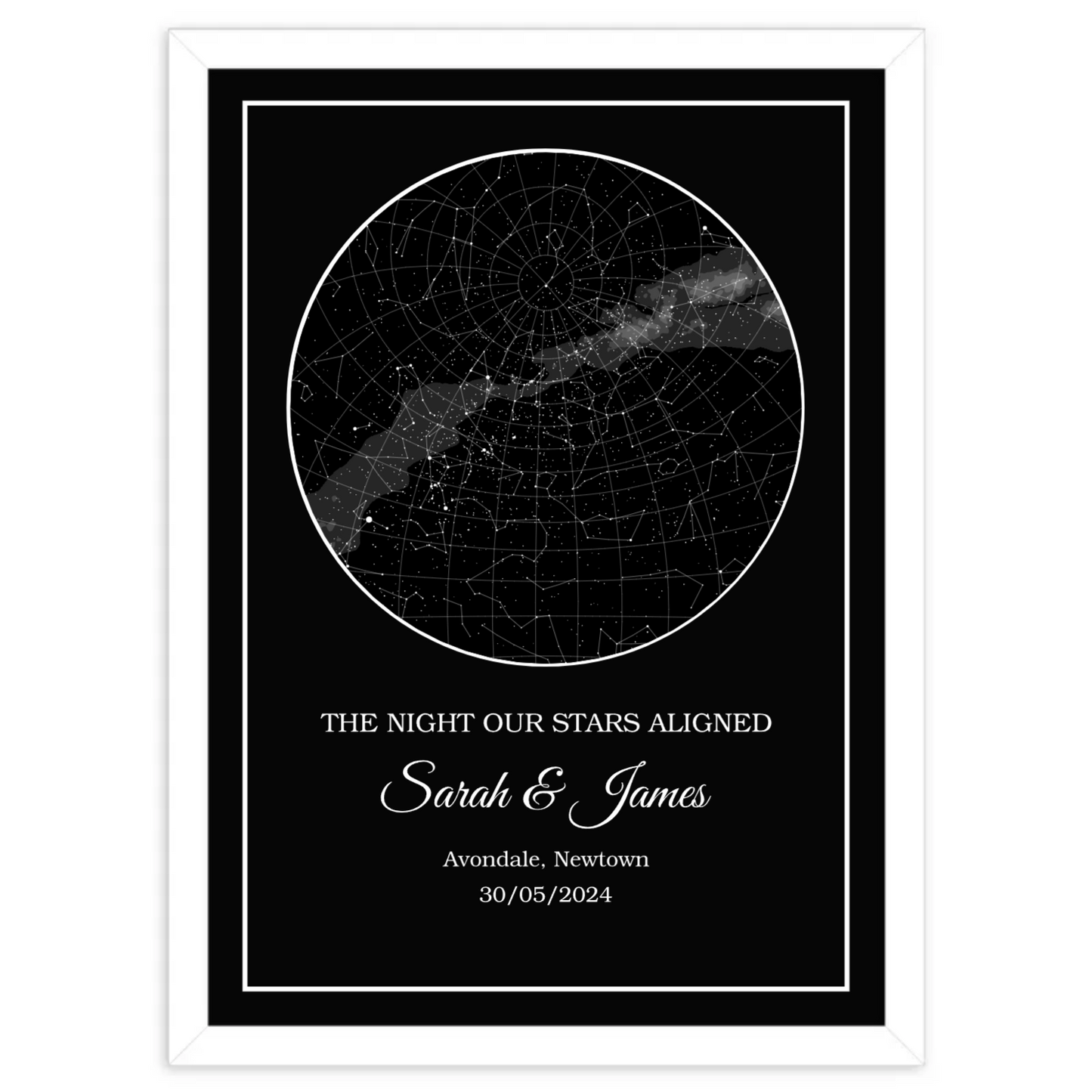 Custom Star and Street Map - Framed Prints