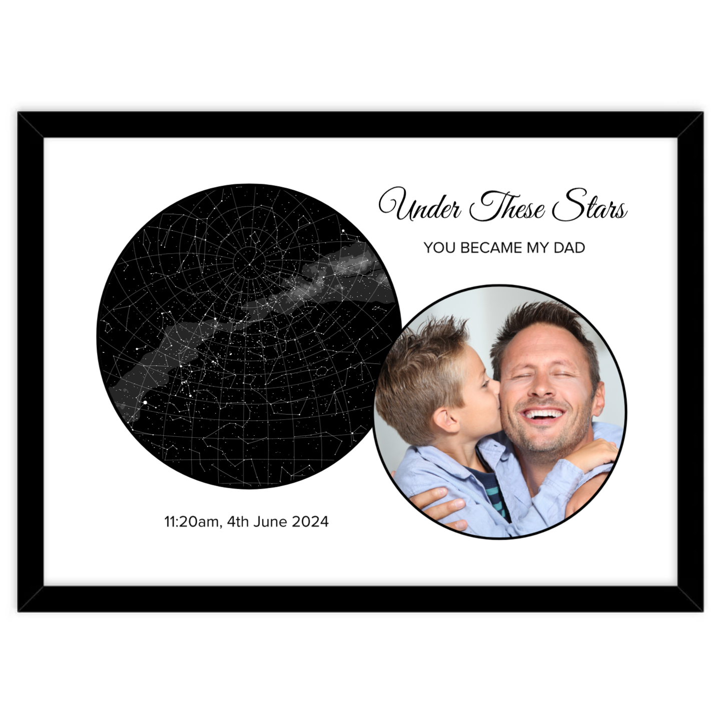 Custom Star and Street Map - Framed Prints