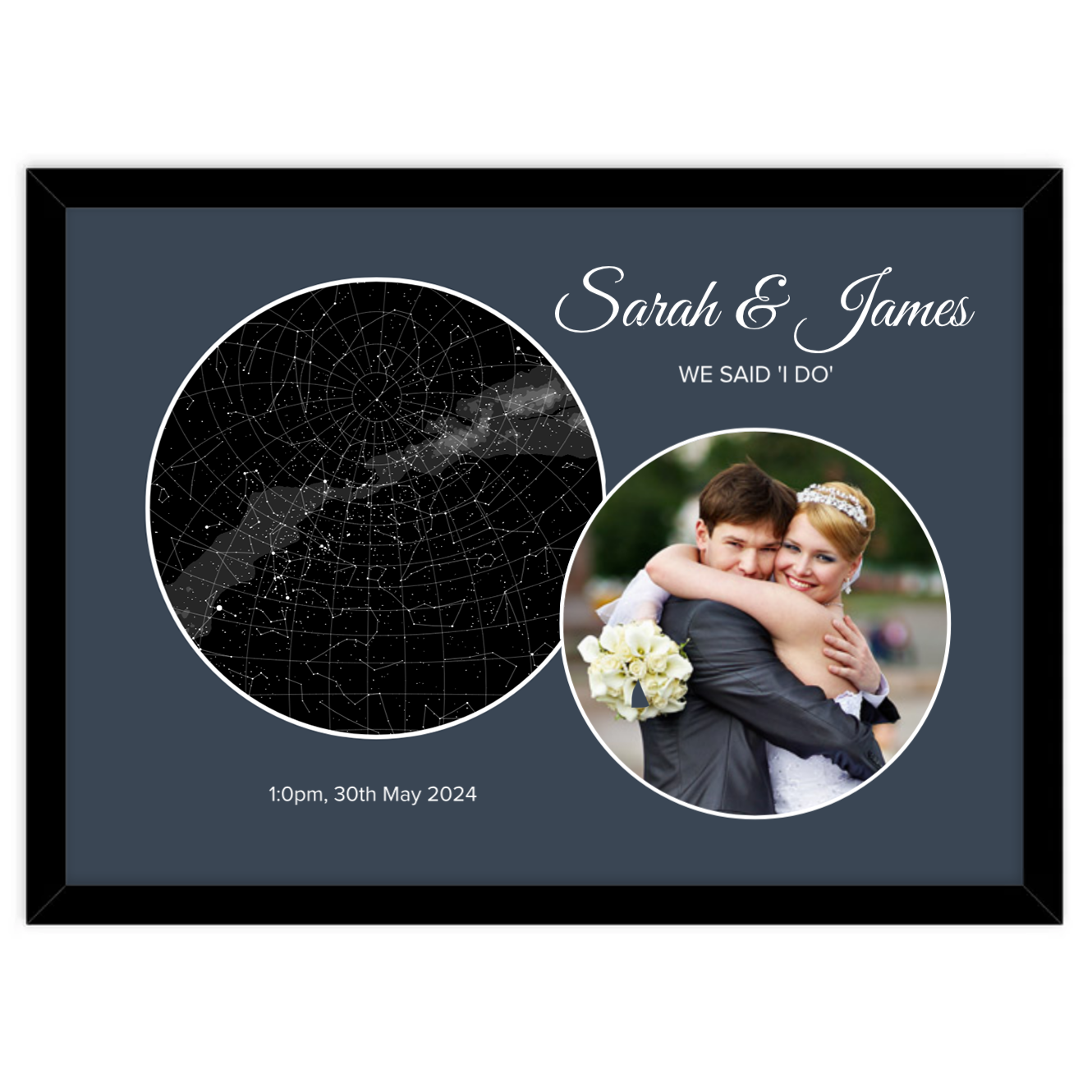 Custom Star and Street Map - Framed Prints