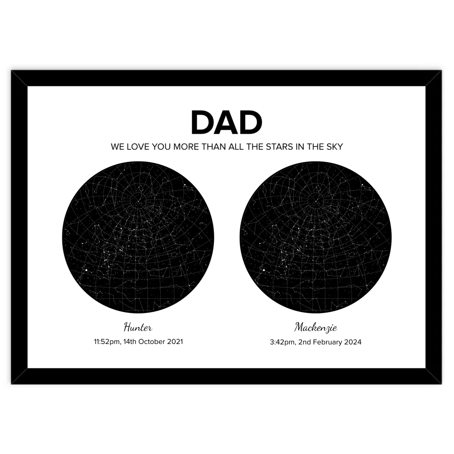Custom Star and Street Map - Framed Prints