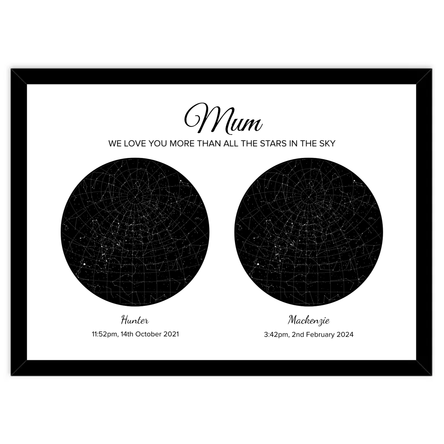 Custom Star and Street Map - Framed Prints