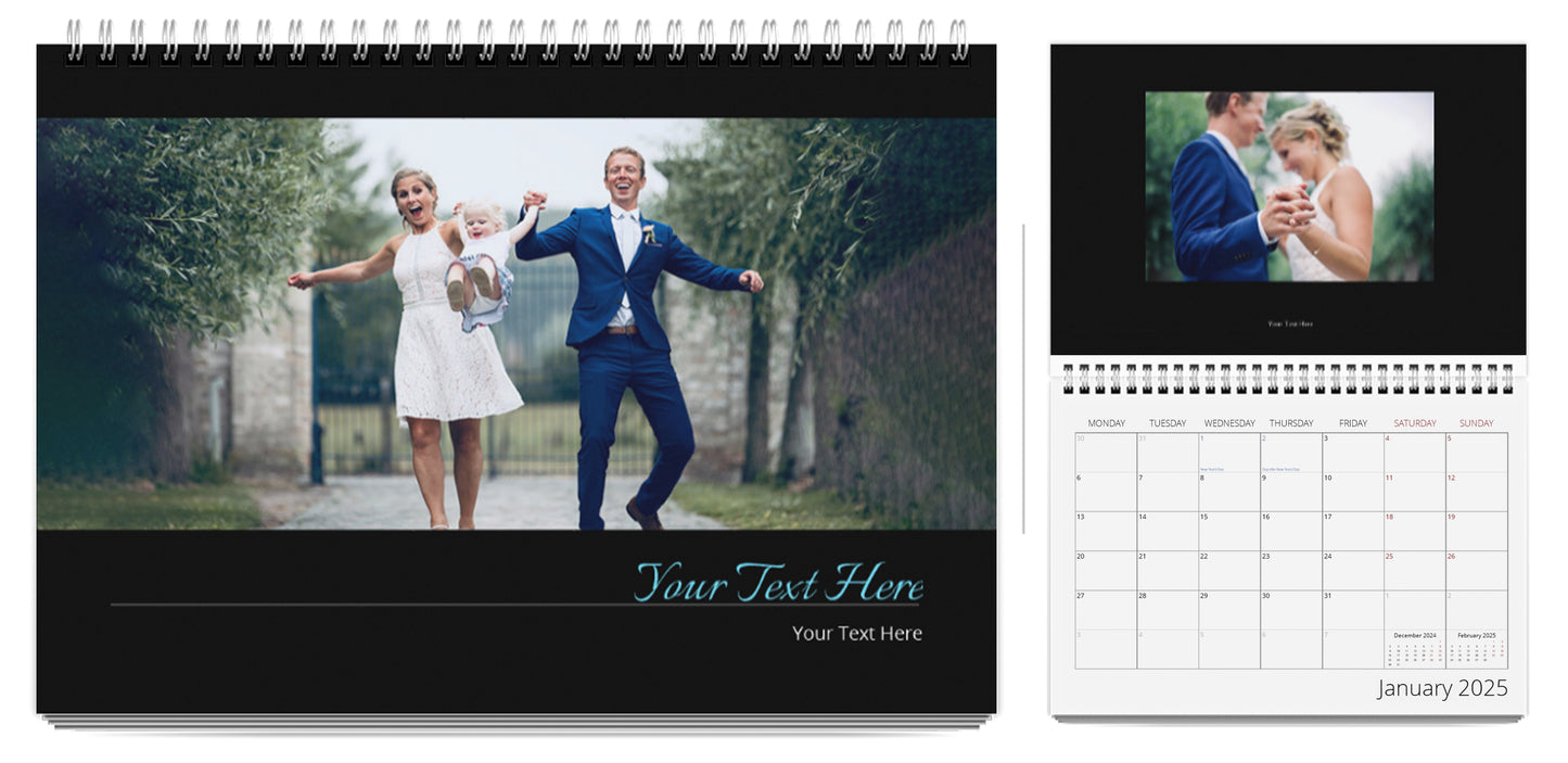 Photo Wall Calendar - Personalised with Design
