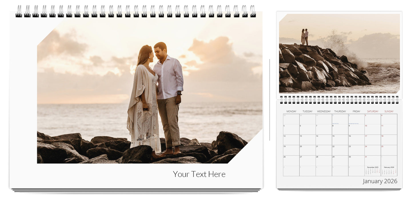 Photo Wall Calendar - Personalised with Design