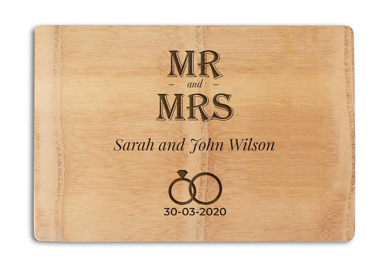 Premium Wedding Chopping Board - Couple design