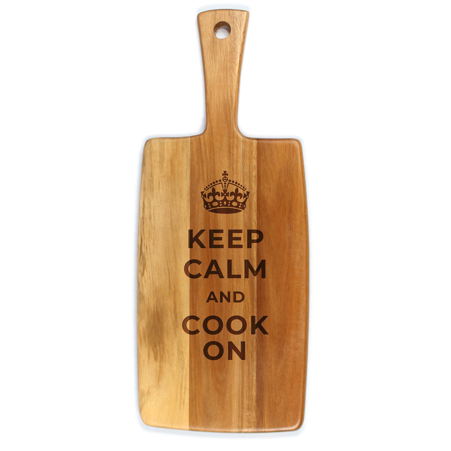 Cheese Board Engraved with Keep Calm and Cook on design - Made in New Zealand