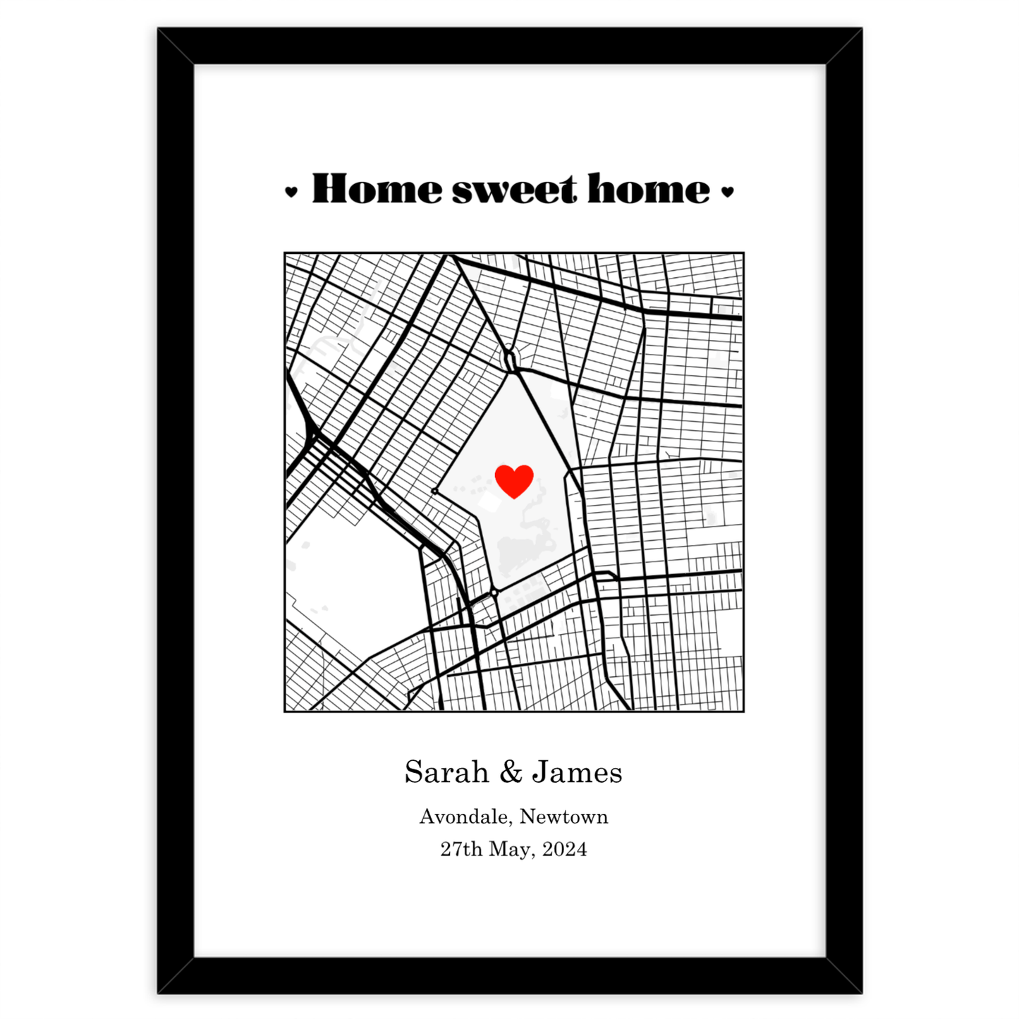 Custom Street Map - Framed Prints