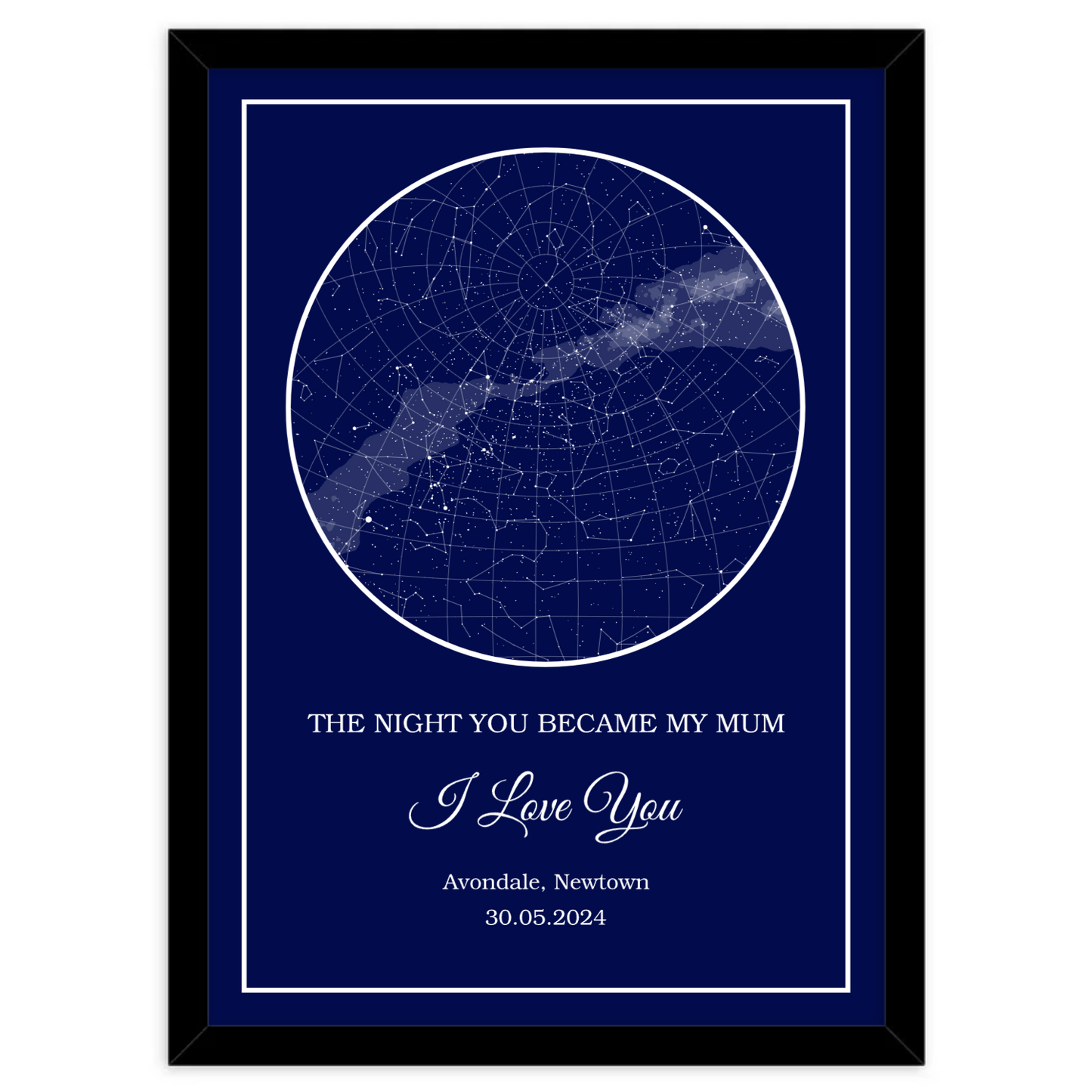 Custom Star and Street Map - Framed Prints