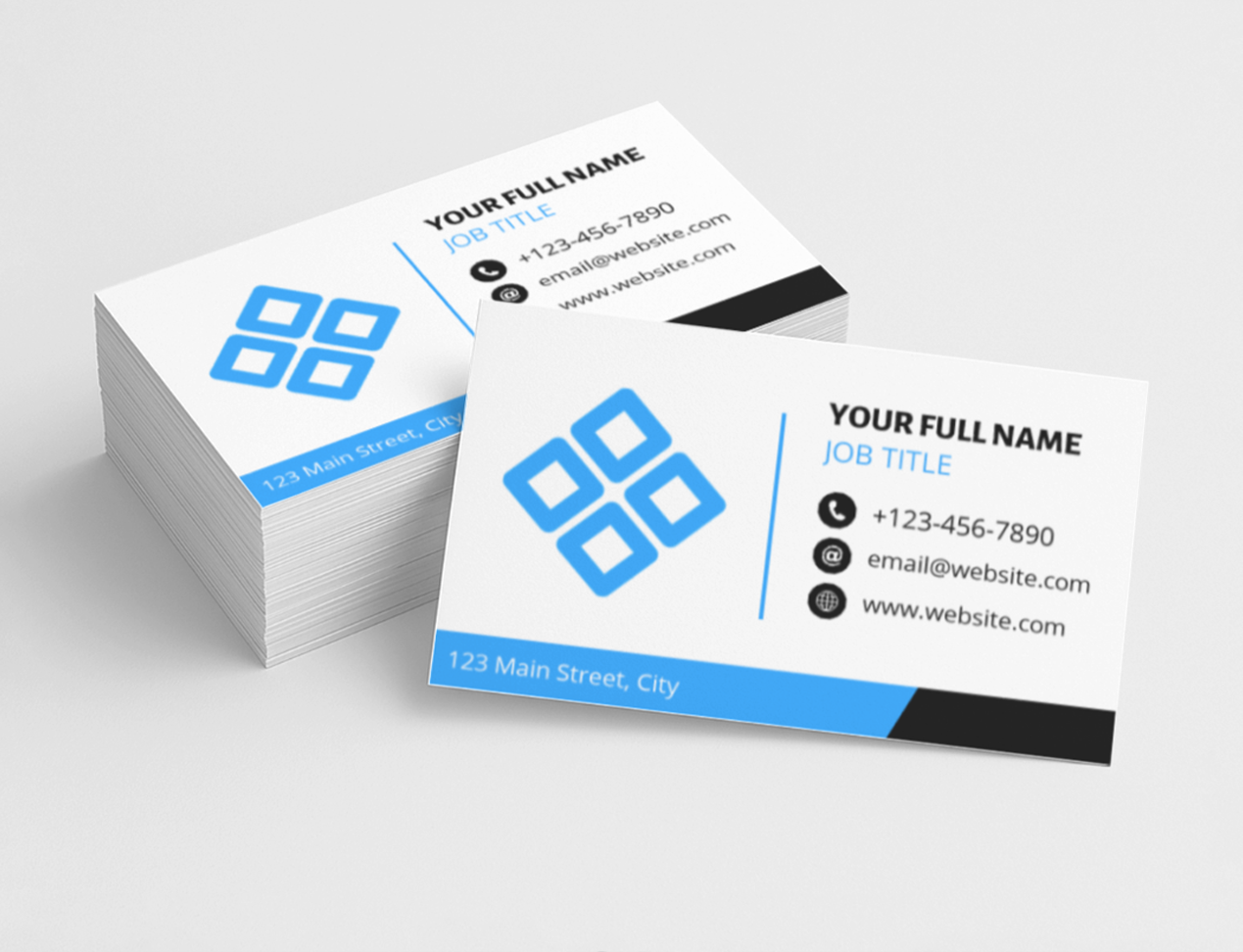 Simple business card design available from just 50 cards, Made in NZ