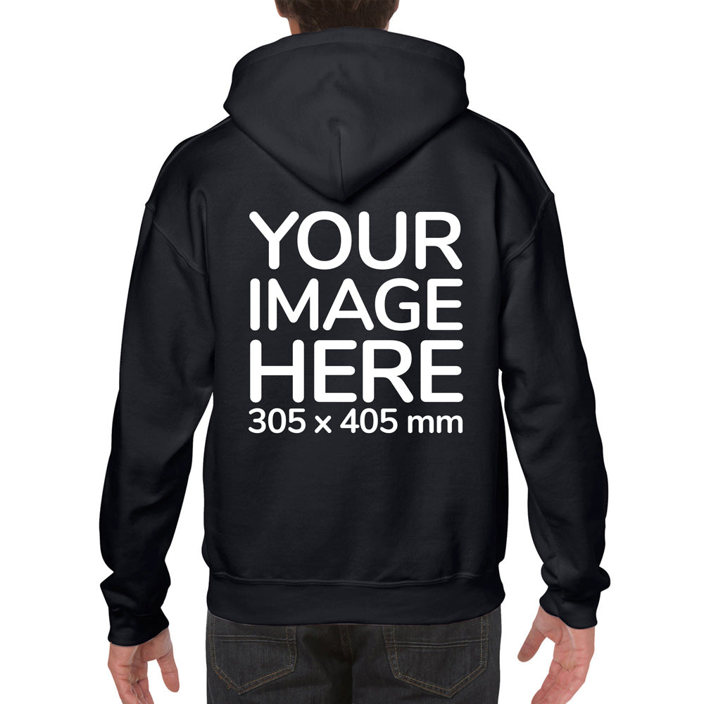 Adult Hoodies - Hoodie customisable on back side - black colour