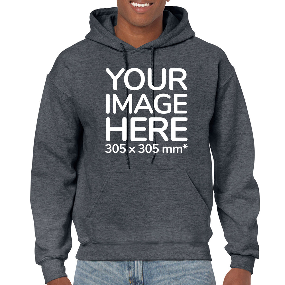 Adult Hoodies - Hoodie customisable on front side with your image - gray colour