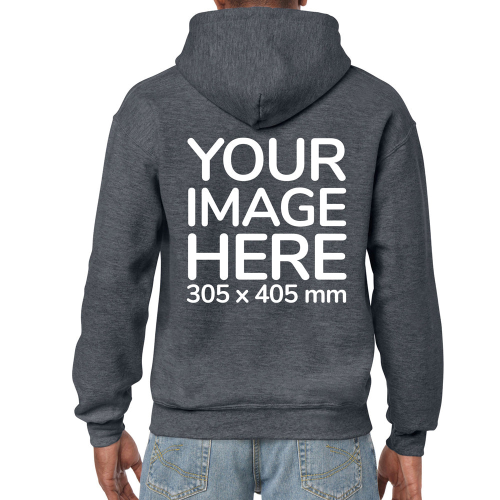 Adult Hoodies - Hoodie customisable on back side -gray colour