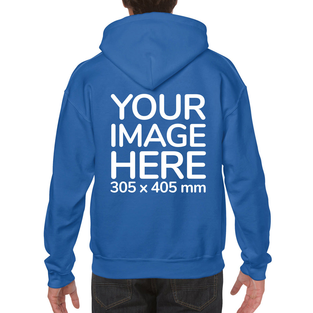 Adult Hoodies - Hoodie personalised on back side - light blue colour