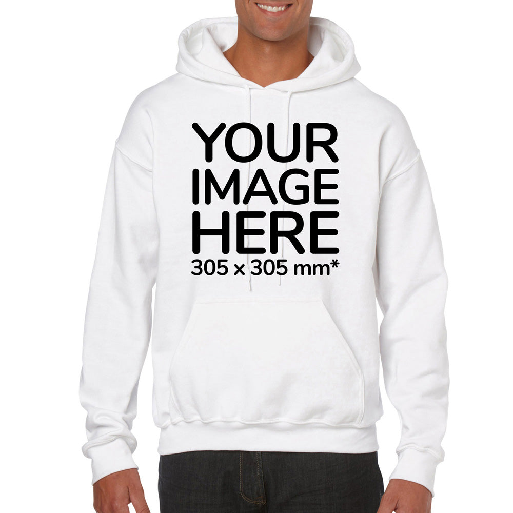 Adult Hoodies - Hoodie personalised on front side with your image - white colour