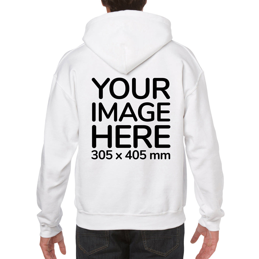 Adult Hoodies - Hoodie customisable on back side - white colour