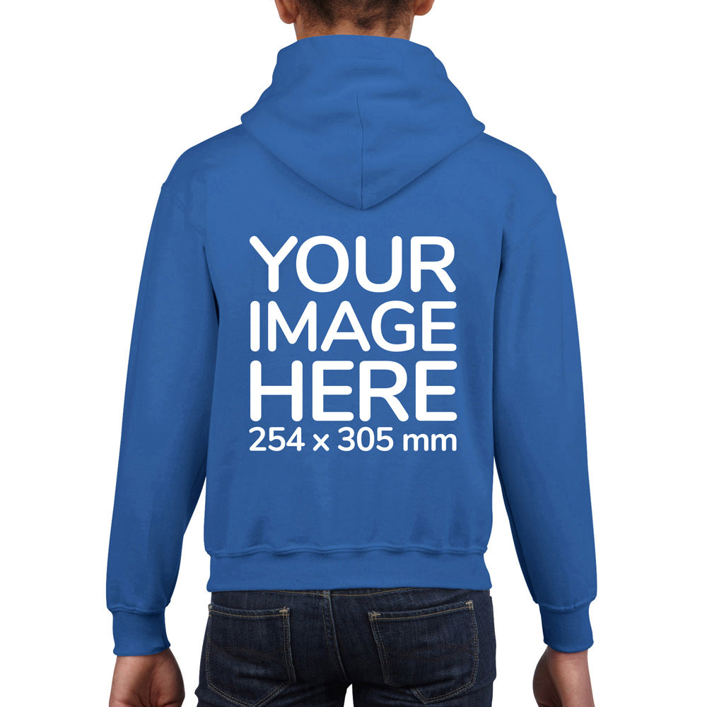 Children Hoodies - Hoodie customised on back side with your image - light blue colour