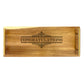 A large rectangular wooden serving tray with 'CONGRATULATIONS' engraved in the center.