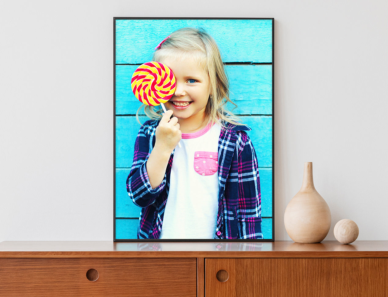 Framed Photo with image of girl