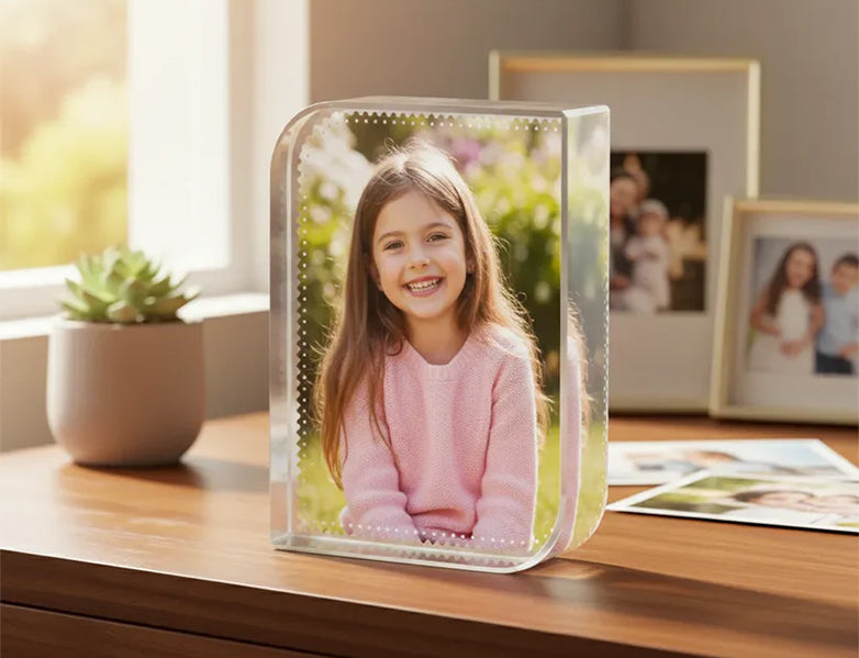 Personalised Glass Photo Blocks with stylish giftbox | Kroma