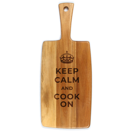 Cheese Board Engraved with Keep Calm and Cook on design - Made in New Zealand