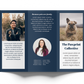 3-fold Brochure design with images of a man, woman, and dog, along with text and branding elements.