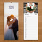 Custom 15 x 40 cm photo kitchen notepad wall calendar with large image, spiral-bound and using a hook for hanging on a wall