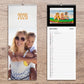 Custom 15 x 40 cm kitchen notepad wall calendar with photos, spiral-bound and hanging on a wall