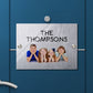 customised family address plaque on front door - house sign