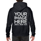 Adult Hoodies - Hoodie customisable on back side - black colour