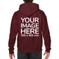 Adult Hoodies - Hoodie customisable on back side - burgundy colour