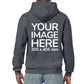 Adult Hoodies - Hoodie customisable on back side -gray colour
