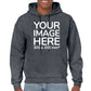 Adult Hoodies - Hoodie customisable on front side with your image - gray colour