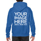 Adult Hoodies - Hoodie personalised on back side - light blue colour