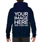 Adult Hoodies - Hoodie customisable on back side - navy blue colour