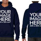Adult Hoodies - Hoodie customisable on front and back - navy blue colour