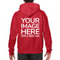 Adult Hoodies - Hoodie customisable on back side - red colour