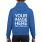 Children Hoodies - Hoodie customised on back side with your image - light blue colour