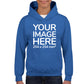 Children Hoodies - Hoodie customised on front  side with your image - navy blue colour