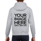 Children Hoodies - Hoodie customised on back side with your image - light gray colour