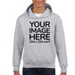 Children Hoodies - Hoodie customised on front side with your image - light gray colour