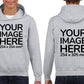 Children Hoodies - Hoodie personalised on front side with your image - light gray colour