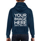 Children Hoodies - Hoodie customised on back side with your image - navy blue colour