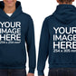 Children Hoodies - Hoodie customised on front side and back side with your image - navy blue colour