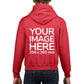 Children Hoodies - Hoodie customised on back side with your image - red colour