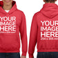 Children Hoodies - Hoodie personalised on front side with your image - red colour