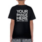 Children Custom Teez - T-Shirt customisable on back side with your own design or image - black colour shirt