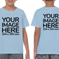 Children Custom Teez - T-Shirt customisable on front side and back side with your image - light blue colour