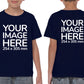 Children Custom Teez - T-Shirt customisable on front side and back side with your image - navy blue colour shirt