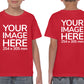 Children Custom Teez - T-Shirt customisable on front side and back side with your image - red colour